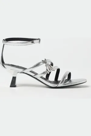 Patrizia Pepe Sandalo Fly in pelle laminata
