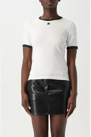 Courrèges T-shirt in cotone stretch