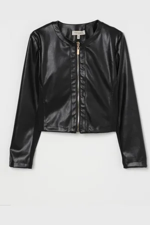 Twin-Set Giacca cerata a girocollo con zip
