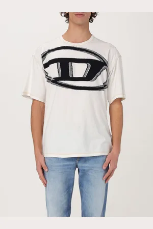 Diesel T-shirt in cotone con logo Oval D
