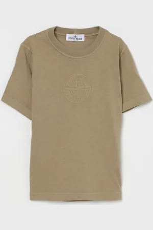 Stone Island T-shirt in cotone con logo Compass