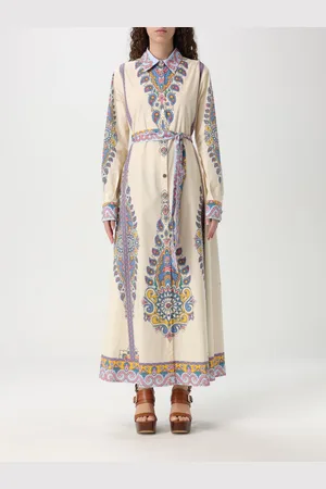Etro Abito chemisier in cotone con stampa Paisley