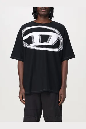 Diesel T-shirt in cotone con logo Oval D