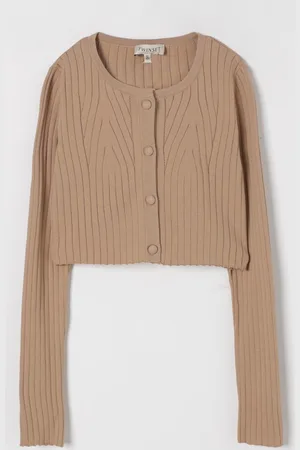 Twin-Set Cardigan a girocollo in maglia di viscosa