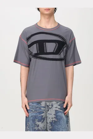 Diesel T-shirt in cotone con logo Oval D