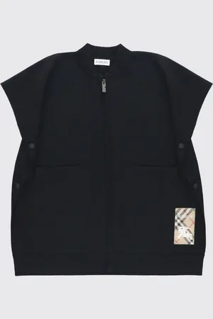Burberry Mantella check con applicazione logo