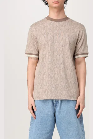 EA7 T-shirt in cotone con logo all-over