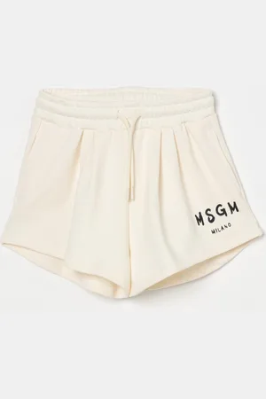 Msgm Pantaloncino sportivo in cotone con logo