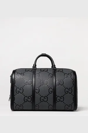 Gucci Borsa da viaggio Jumbo GG in pelle a grana con monogram goffrato