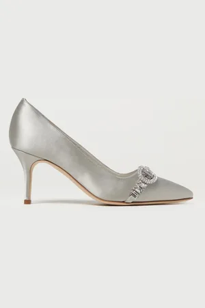 Manolo Blahnik Décolleté in raso con fibbia gioiello