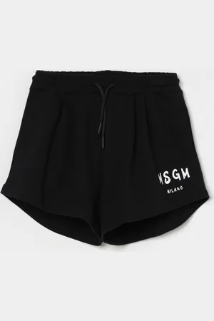 Msgm Pantaloncino sportivo in cotone con logo