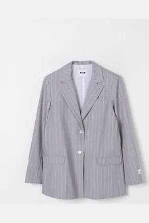 Msgm Blazer a monopetto gessato