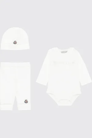 Moncler Coordinato in cotone basic con mini logo