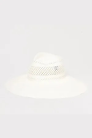 Borsalino Cappello in rafia traforata