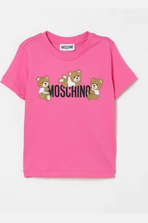 Moschino T-shirt in cotone con logo Teddy