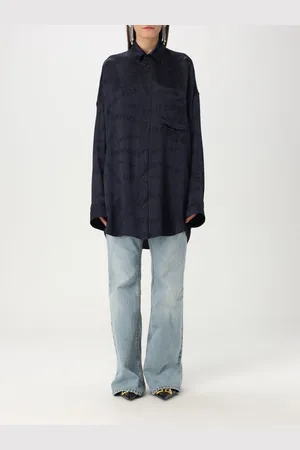 Balenciaga Camicia in seta con stampa logo
