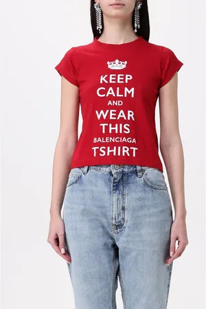 Balenciaga T-shirt in cotone con stampa slogan