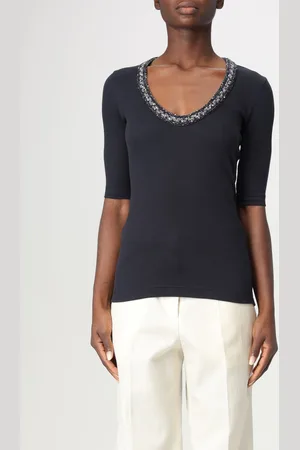 Fabiana Filippi T-shirt in cotone con inserti