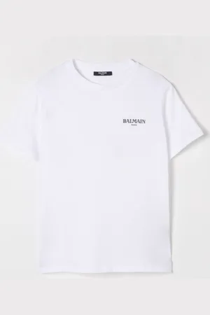 Balmain T-shirt in cotone con mini logo