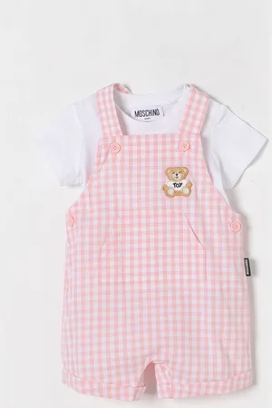 Moschino Coordinato in cotone vichy con Teddy