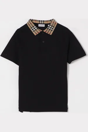 Burberry Polo in cotone con collo check