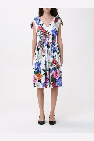 Dolce & Gabbana Abito in cotone con stampa floreale