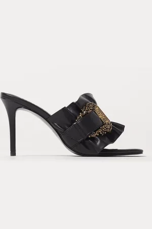 VERSACE Mules Emily in pelle sintetica con fibbia Baroque