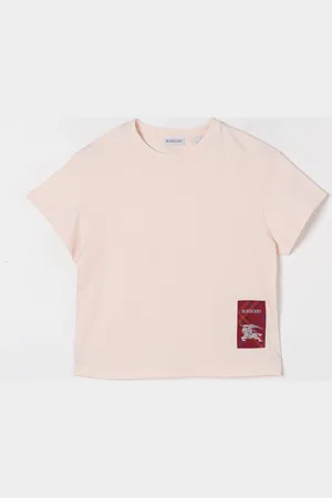 Burberry T-shirt in cotone con toppa check