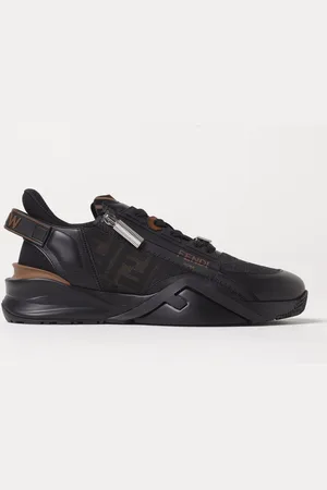 Fendi Sneakers Flow in pelle e e tessuto FF jacquard Eclissi