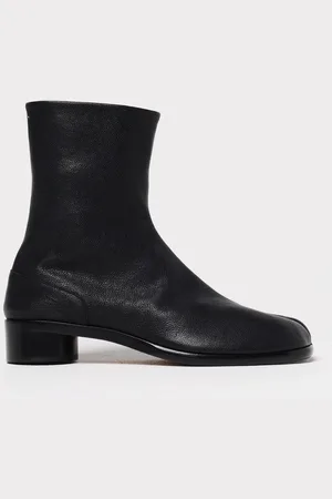 Maison Margiela Stivaletto Tabi in pelle a grana