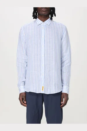 B.D.BAGGIES Camicia classica B. D Baggies in lino a righe