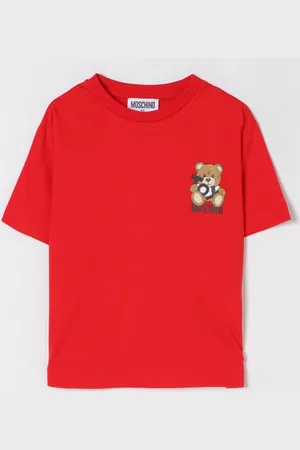 Moschino T-shirt in cotone con logo Teddy Toy Moncler