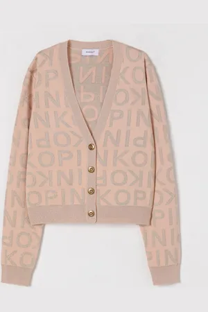 Pinko Cardigan a v con logo all-over