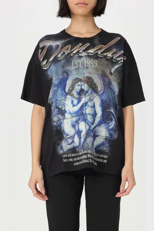 Dondup T-shirt in cotone con stampa grafica e logo