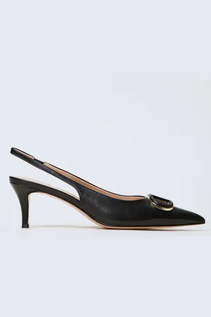Twin-Set Slingback in pelle laminata