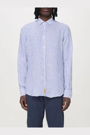 B.D.BAGGIES Camicia classica B. D Baggies in lino a righe