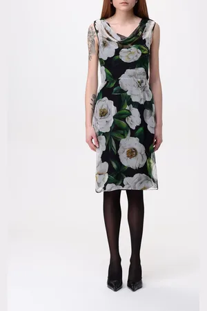 Dolce & Gabbana Abito in seta con stampa floreale