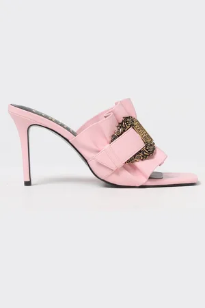 VERSACE Mules Emily in pelle sintetica con fibbia Baroque