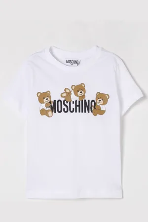 Moschino T-shirt in cotone con logo Teddy