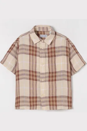 Burberry Maglia in cotone con stampa check