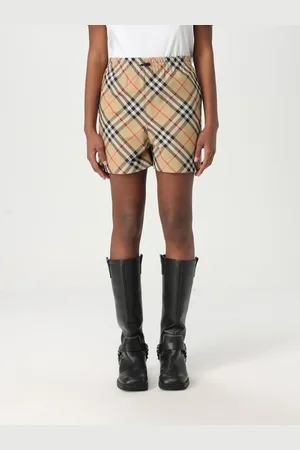 Burberry Pantaloncino in crêpe con stampa Vintage Check