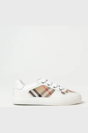 Burberry Sneakers Vintage Check in pelle e misto cotone
