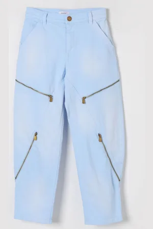 Pinko Pantalone in cotone con zip all-over