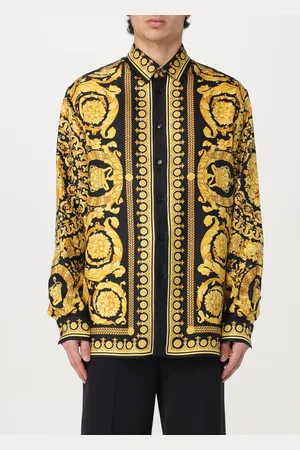 VERSACE Camicia Baroque in seta stampata