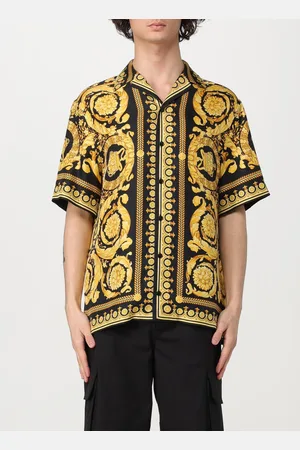 VERSACE Camicia in seta con stampa Baroque