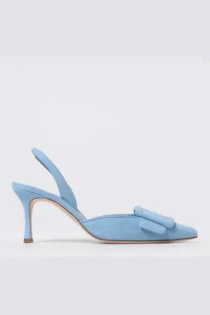 Manolo Blahnik Slingback Mayslibi in camoscio con fibbia decorativa