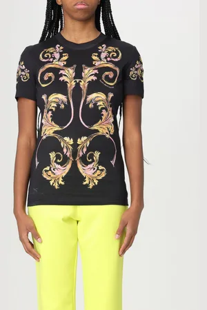 VERSACE T-shirt in cotone con stampa barocca