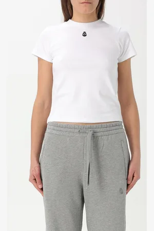 Alexander McQueen T-shirt basic in cotone con logo