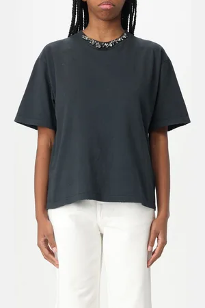 Golden Goose T-shirt in cotone con girocollo gioiello