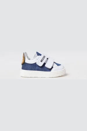 Moschino Sneakers in pelle e denim di cotone